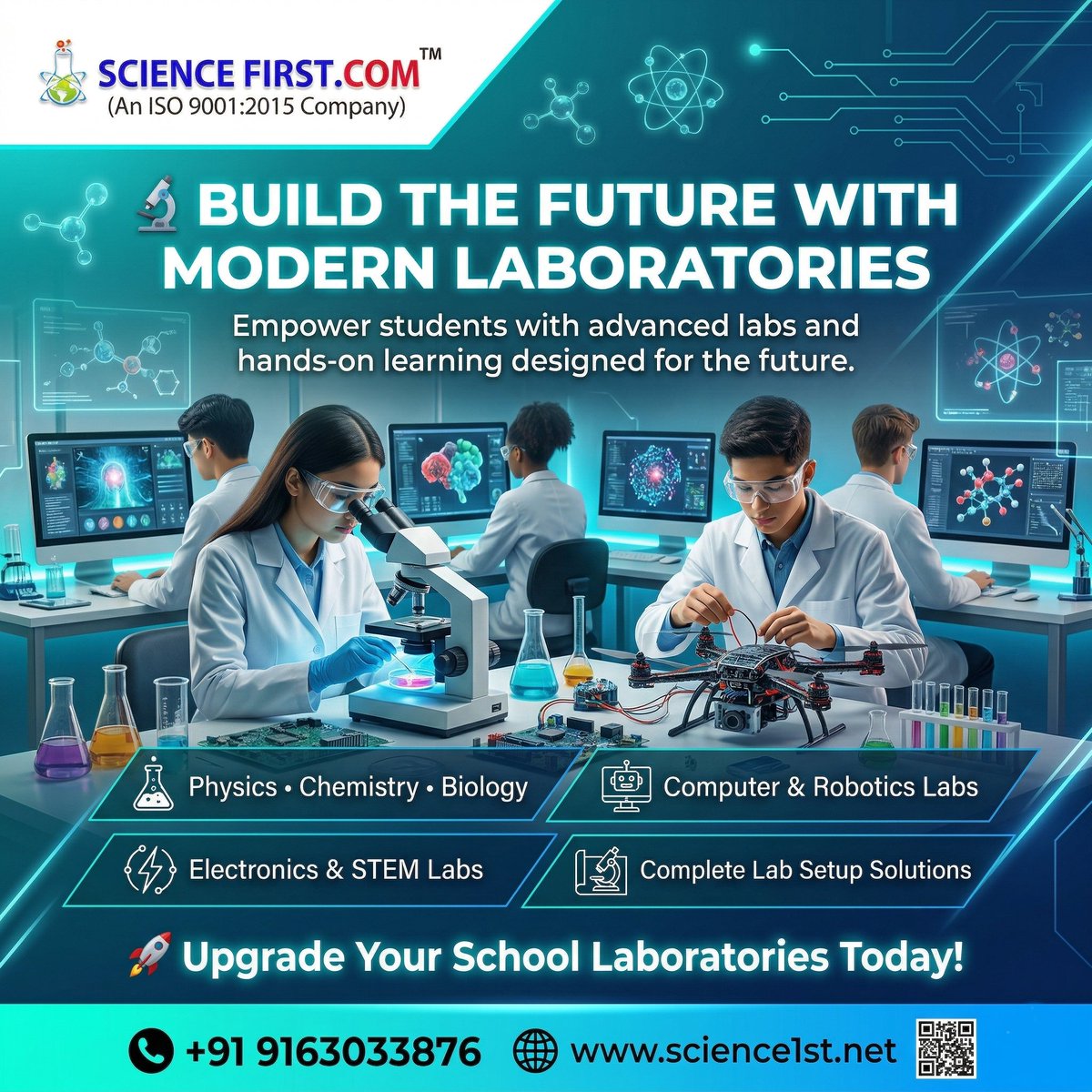 SFirstindia's tweet image. 🌟Quality Labs. Inspired Learning.  #ScienceFirst #LabSupplies #ScienceLab #ResearchEquipment #LabInstruments #Microscope #ScienceEducation #STEMLearning #SchoolLab #CollegeLab #QualityEquipment #ISOCertified #ScientificTools #physicsLab #BiologyLab #PhysicsLab #LabSolutions