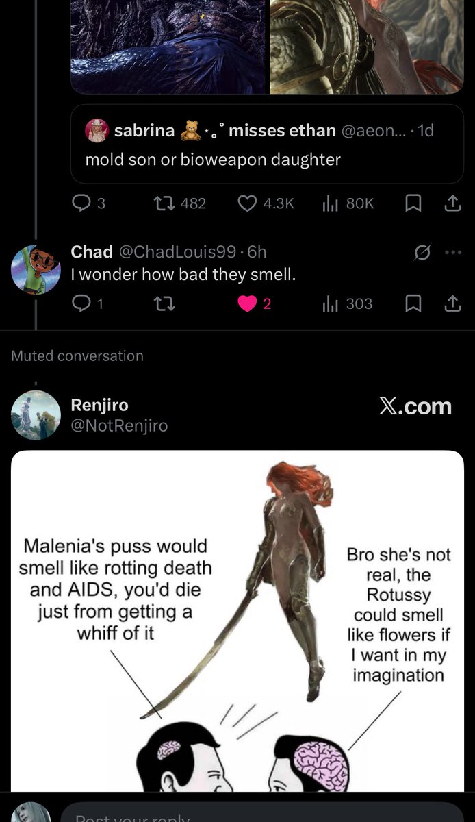 An incredibly philosophical discussion is happening in my replies