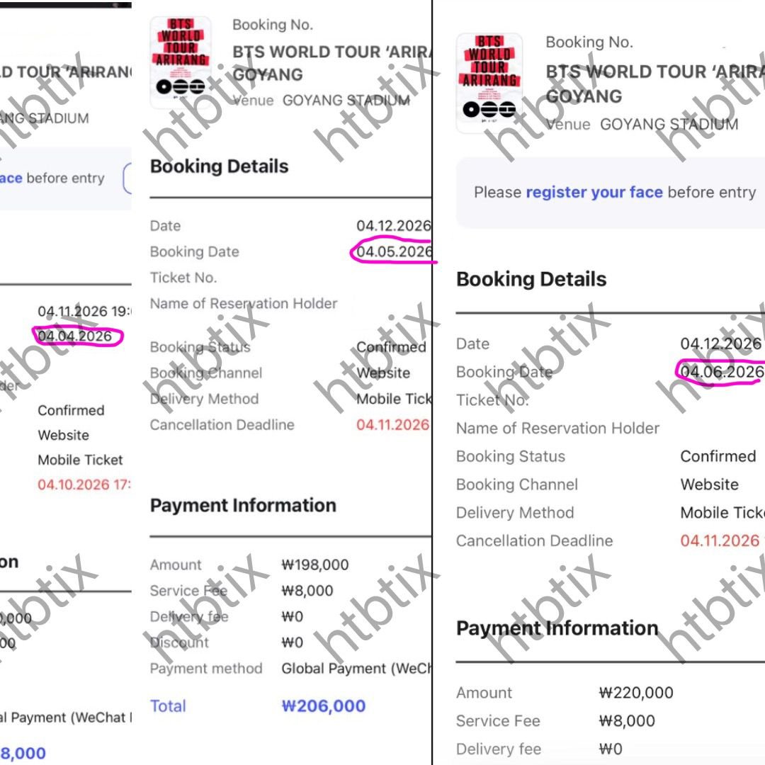htbtix's tweet photo. BTS - Arirang in Goyang 🇰🇷

Additional Sales success and Transfer ID ✅
Transfer ID ticket available/Camping tickets ✅

DM or message in discord for inquiries!  
Discord:https://t.co/UanqE6Sp5E

#BTS_WORLDTOUR_GOYANG #방탄소년단 #BTS #BTS_WORLDTOUR https://t.co/NyftxrslHN