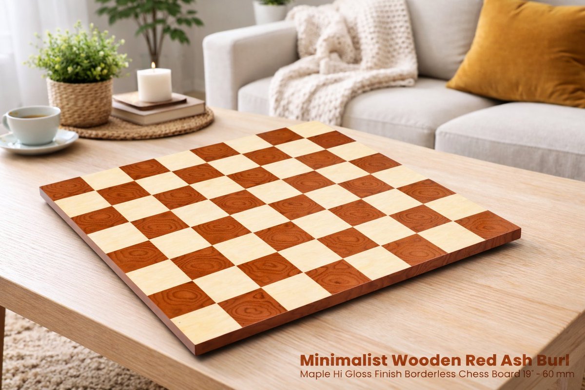 chessbazaar's tweet image. Luxury Minimalist Chessboards

Black Anigre &amp;amp; Red Ash Burl Matte Finish Chessboard with Borderless Design – 19" (60 mm)
Black Anigre &amp;amp; Maple Matte Finish Borderless Chessboard – 19" (60 mm)
Red Ash Burl &amp;amp; Maple High Gloss Finish Borde
#chessboards #minimalist #luxury