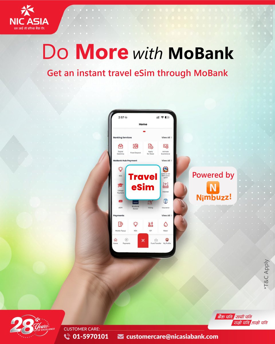 NICASIABank's tweet image. Miles may separate you but connection keeps family close.

Get your instant travel eSIM through NIC ASIA MoBank and stay connected with your loved ones wherever you go.

#NICASIABank #DigitalFirst #MoBank #TravelESIM #StayConnected #SmartTravel