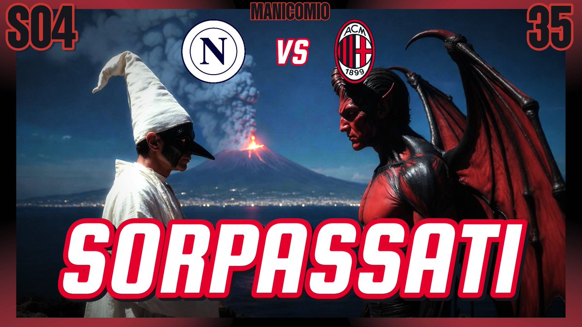MANICOMIO 🔴⚫ - S04E35 - MIL-NAP - Sorpassati

2:51 - Sorpassati
3:43 - Le parole di Allegri
9:35 - l'analisi della partita
25:00 - Napoli-Milan
31:41 - La corsa CL
37:46 - Le parole di Pavlovic
44:20 - Ribaltare il reparto d'attacco
1:17:43 - Pagelle ✒️ 
1:53:30 - La necessità