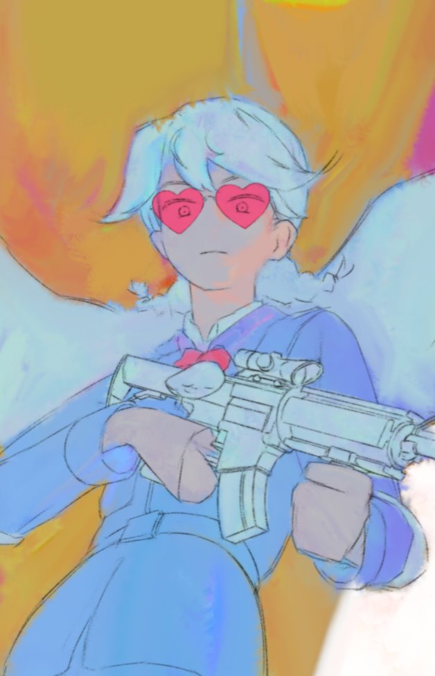 tanuweir's tweet photo. #LOVEBULLET #ラブ・バレット wip 😔I need to figure out how her gloves work https://t.co/UmoXpp0i7T