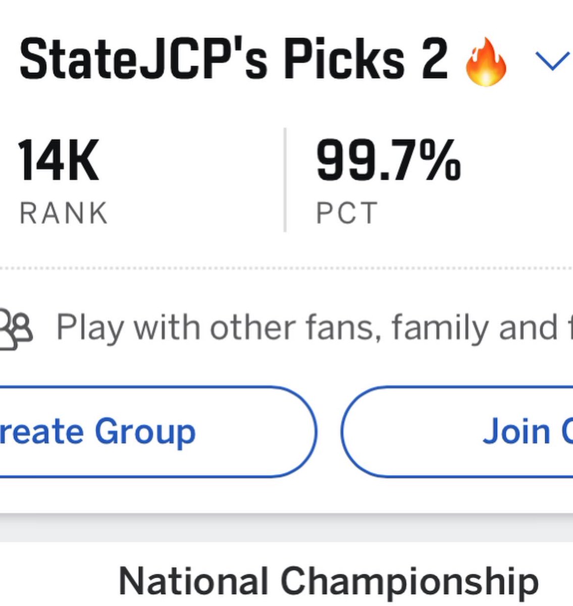 johncpacker's tweet image. Only 2 times have I predicted a perfect #FinalFour. In 2015 and in 2026. I picked UConn to win it all this year &amp;amp; they almost did. Being ranked 14k out of millions who did a bracket and having a 99% is not too shabby. #MarchMadness #brackets #collegebasketball #OneShiningMoment