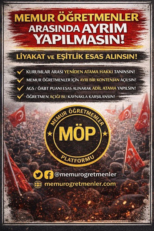 #MemurÖğretmenler kurumlar arası yeniden atama talep ediyor. ⬇️⬇️⬇️
