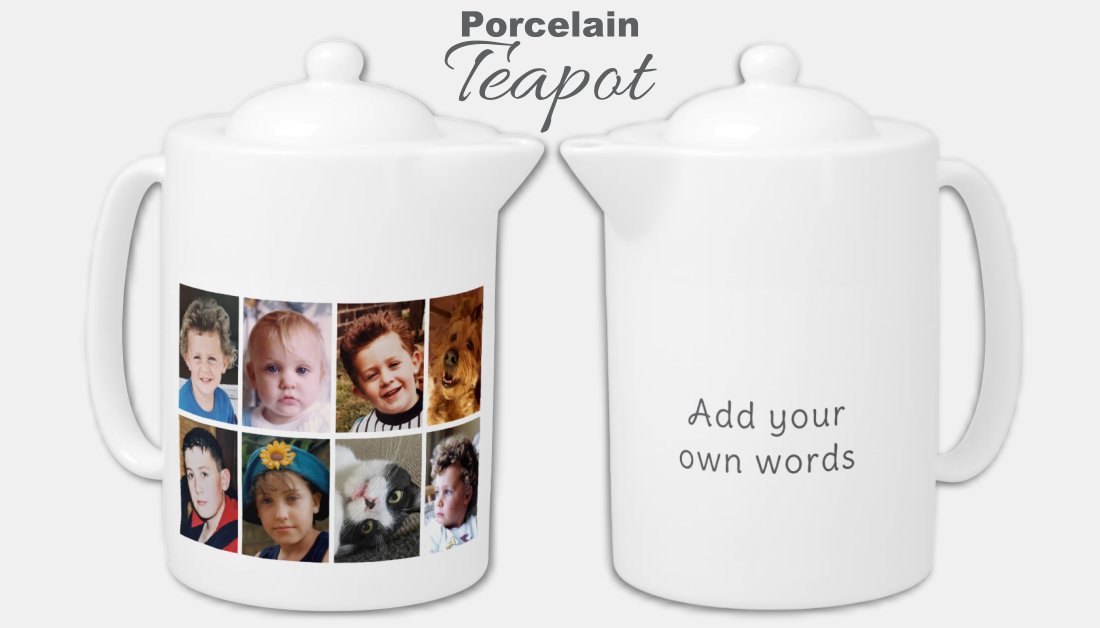 LynnroseDesign's tweet image. zazzle.com/8_photo_add_te… 
#teapot #giftidea #shopsmall