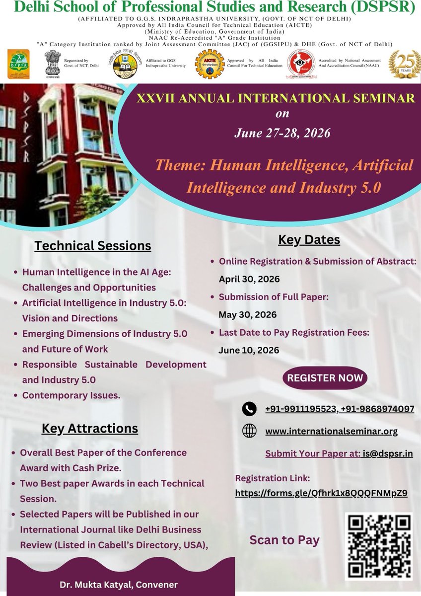 Delhi School of Professional Studies & Research tweet media