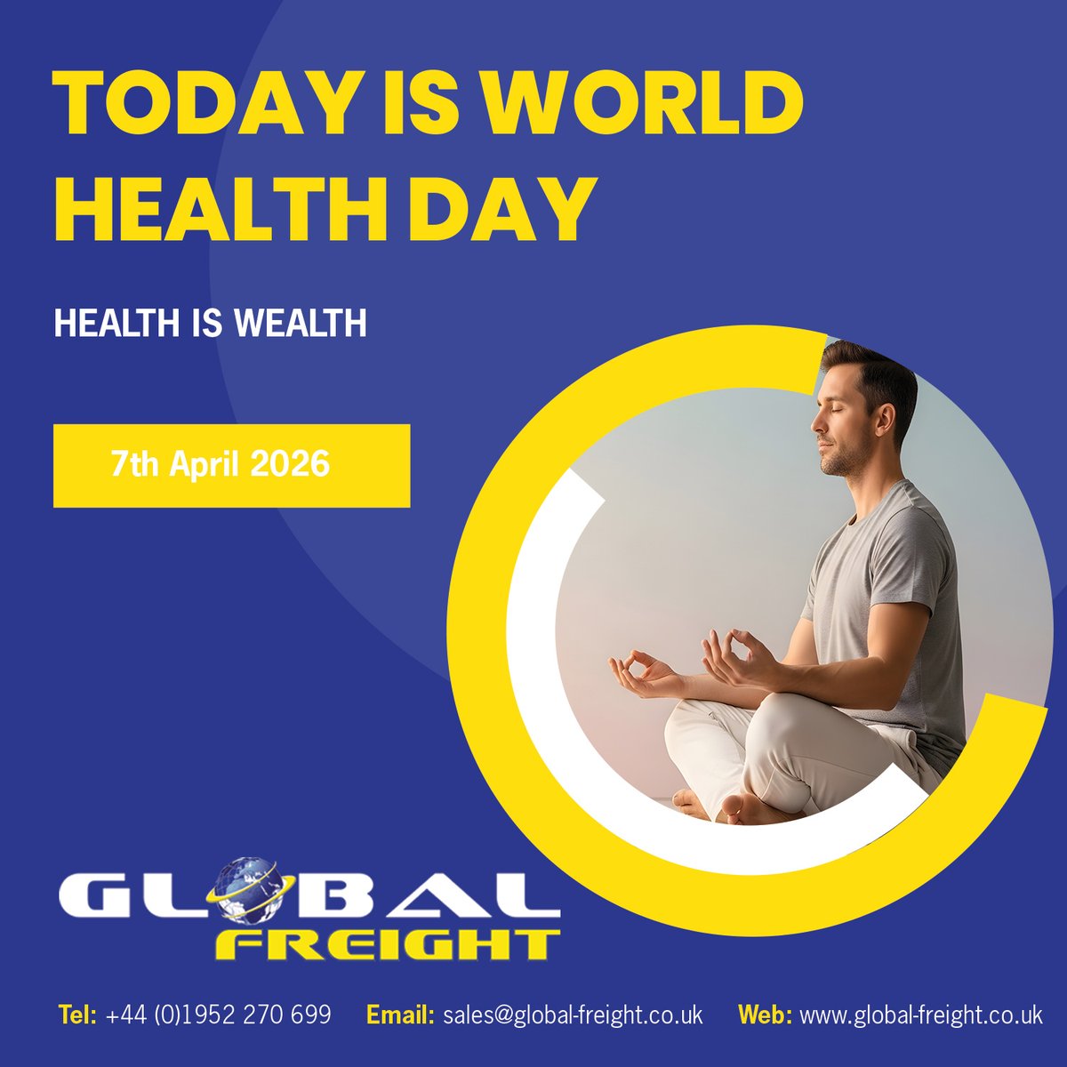 Global_Freight's tweet image. Today Is World Health Day - Health is wealth
global-freight.co.uk
#oceanfreight #airfreight #roadfreight #Globalfreightservice #Worldhealthday