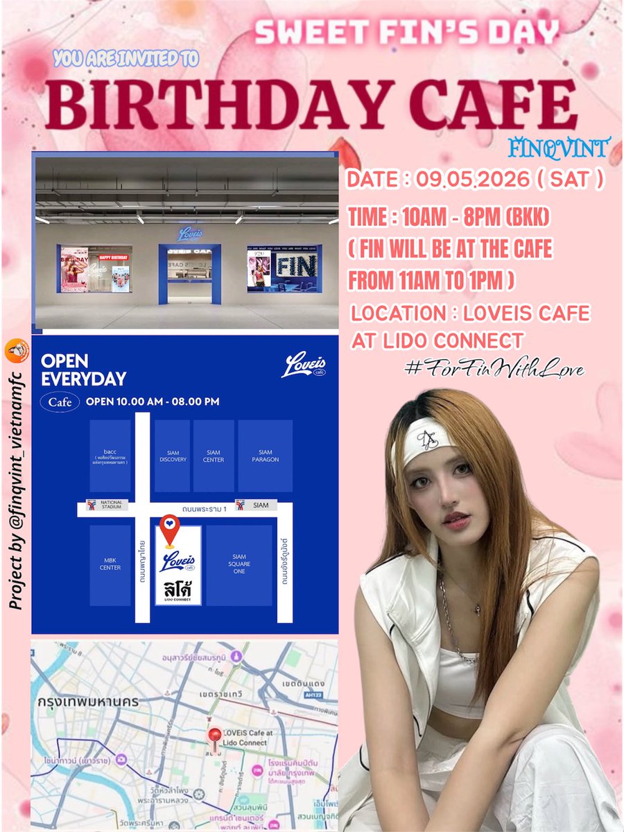 finqvint_vnfc's tweet photo. 🦋FIN BIRTHDAY CAFE 2026🦋
🩵𝕊𝕎𝔼𝔼𝕋 𝔽𝕀ℕ’𝕊 𝔻𝔸𝕐🩵 @f1nverse  
🗓️Date: 09.05.2026
⏰Time: 10am - 8pm (Bkk)
📍Location: LOVEiS Cafe at Lido Connect 
Hope to see you all there 
#finqvint #sweetfinsday #forfinwithlove
#qvint #finqvintvietnamfc🇻🇳 https://t.co/uAZTJICyNb