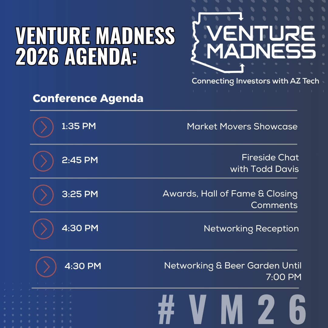VentureMadness's tweet photo. The 2026 Venture Madness Conference &amp; Expo is a power-packed event bringing together top innovators, active investors, and industry leaders. Get your tickets today starting at just $50!
📆 April 9th, 2026
🕐 9:30 am-7:30 pm
Attend: https://t.co/0ENv4BDm2y https://t.co/kmHlHyhxp3