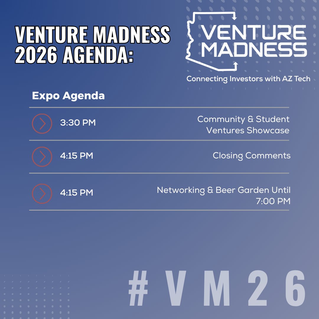 VentureMadness's tweet photo. The 2026 Venture Madness Conference &amp; Expo is a power-packed event bringing together top innovators, active investors, and industry leaders. Get your tickets today starting at just $50!
📆 April 9th, 2026
🕐 9:30 am-7:30 pm
Attend: https://t.co/0ENv4BDm2y https://t.co/kmHlHyhxp3