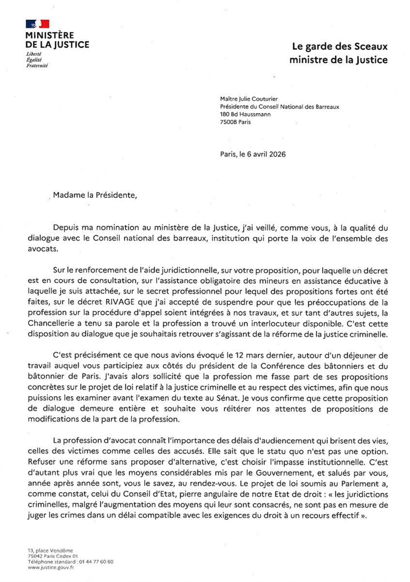 Porte-parole du ministère de la Justice tweet media