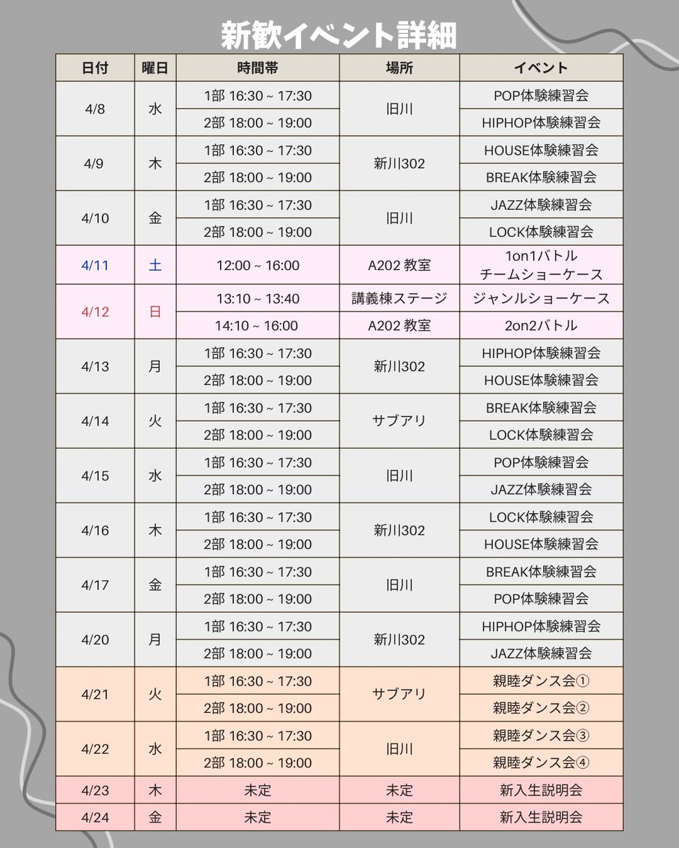 東北大学ストリートダンスサークルWHO 新歓2026 tweet media