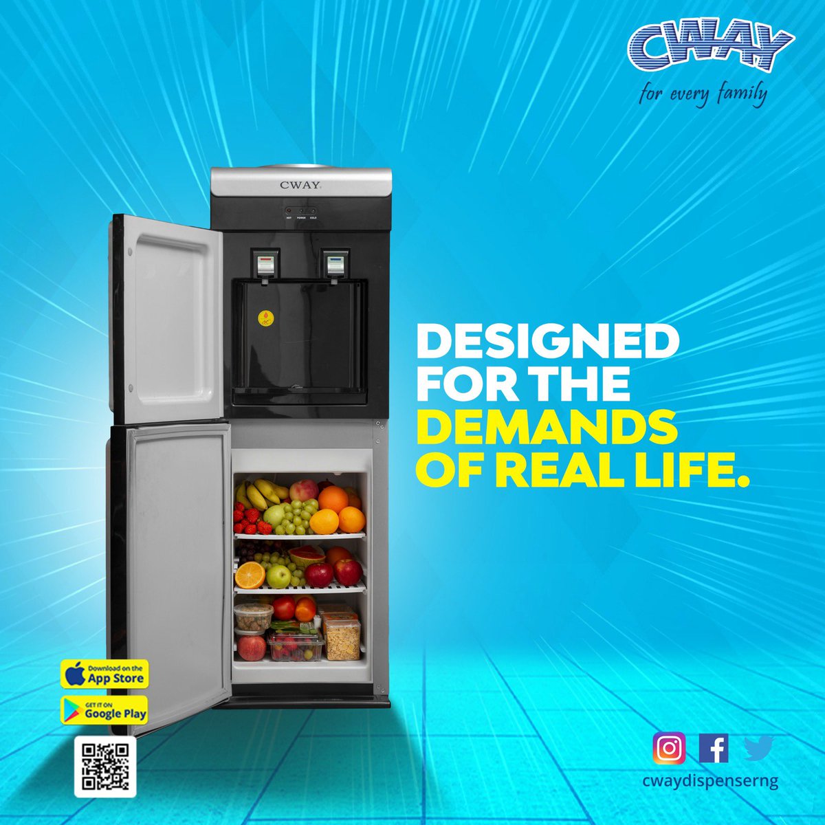 Built to keep up with your everyday needs. Hot, cold, and extra storage, all in one smart solution.

#DesignedForRealLife
#SmarterLiving
#WaterDispenser