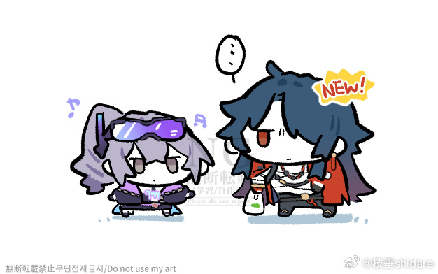 銀狼LV.999&amp;千冶・刃🥳
#hsrcreators #honkaistarrail