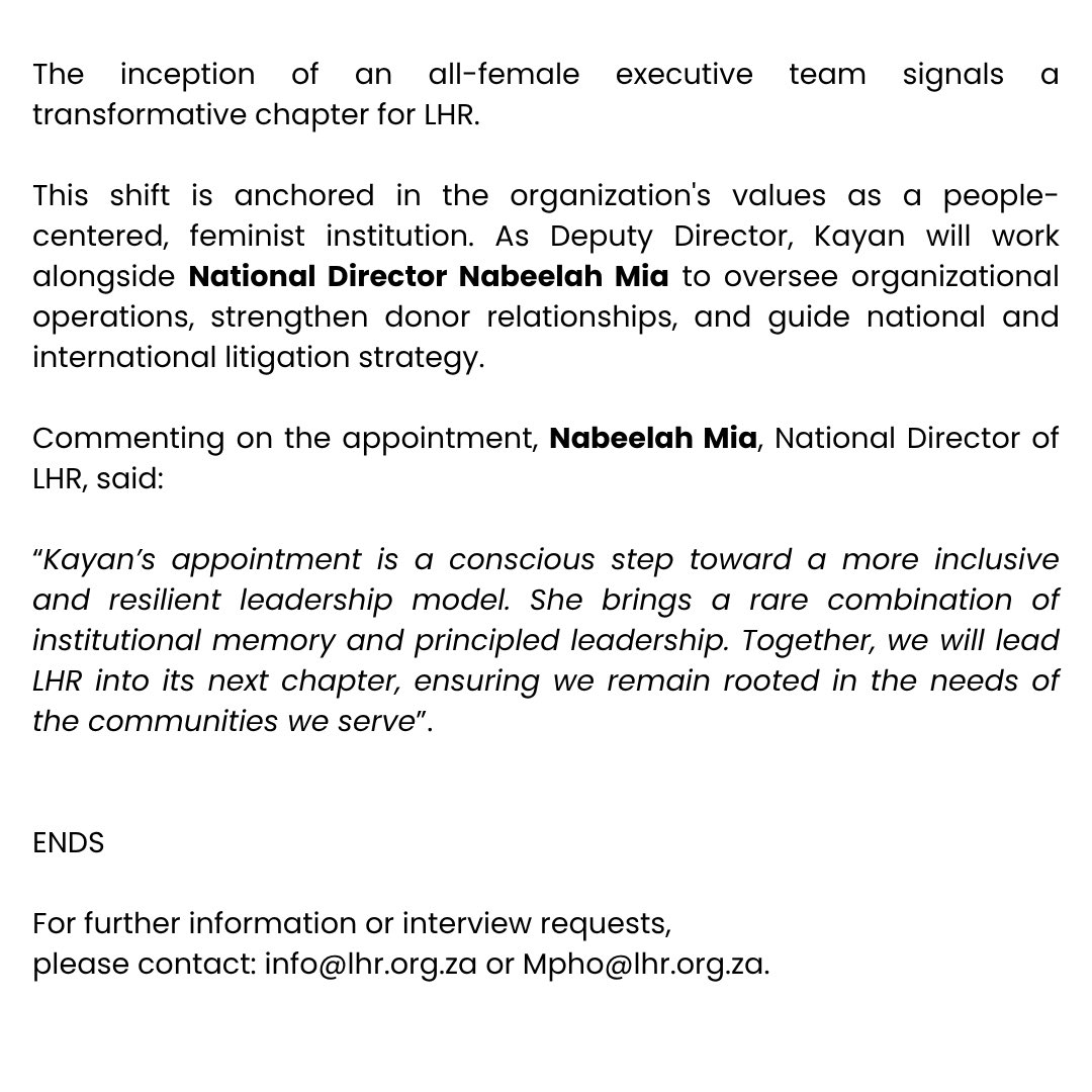 Lawyers for Human Rights tweet media