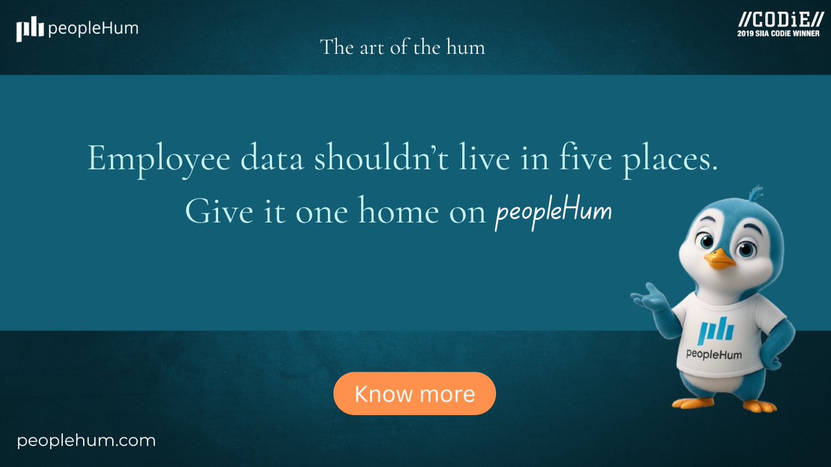 PeopleHum's tweet image. 📁Scattered data creates delays, errors, and frustration.

Give your people data one reliable home.

Centralize it with peopleHum.com

#TechTrends #SaaS #B2BMarketing #GrowthMindset #Innovation #CloudComputing #SmartWork