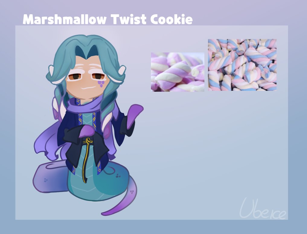Ubeice_'s tweet photo. Cookies I did while at #MarchHotel part 2

 #cookierunkingdom #crk   
-Sour Warheads Galactic Cookie OC: Lilian by: tamiel 
-Marshmallow Twist Cookie OC: Nawa by xela 
-Spumoni Cake Cookie/Spumoni Cake Werehound OC: Kai by: Allydraws https://t.co/D7Nb4gvgWN