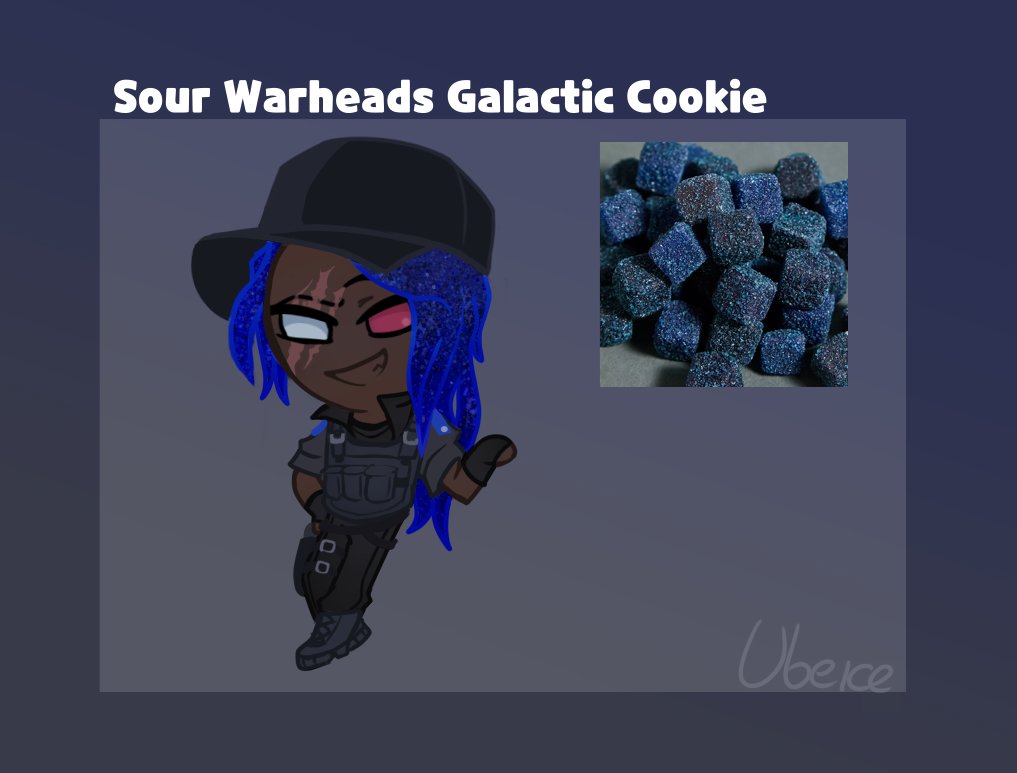 Ubeice_'s tweet photo. Cookies I did while at #MarchHotel part 2

 #cookierunkingdom #crk   
-Sour Warheads Galactic Cookie OC: Lilian by: tamiel 
-Marshmallow Twist Cookie OC: Nawa by xela 
-Spumoni Cake Cookie/Spumoni Cake Werehound OC: Kai by: Allydraws https://t.co/D7Nb4gvgWN