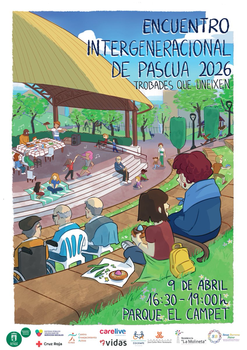 🐣 Encuentro Intergeneracional de Pascua
📍 Parque El Campet
📅 9 abril 2026
Personas del CAI <a href="/CocemfeAlicante/">COCEMFE Alicante</a>, voluntariado y profesionales compartirán animación y merienda típica 🍫🥖🌿
¡Una tarde de inclusión y convivencia!
#Pascua #Inclusión #CAICOCEMFEAlicante