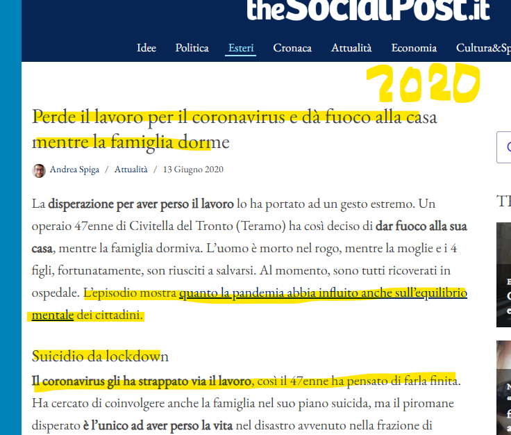 Erinni15's tweet image. Perde il lavoro per il #coronavirus 
 #Suicidio da #lockdown

#covid19 #restrizioniCovid