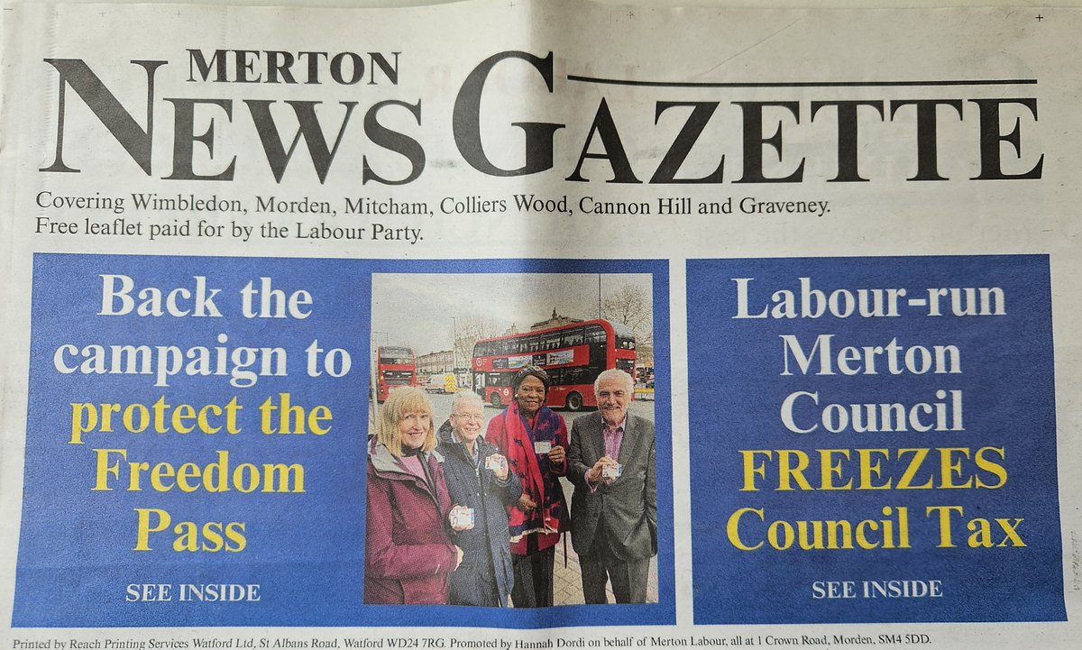 SW19resident's tweet photo. The NHS bus advert cheat wasn't enough. Now, Labour magazines and leaflets print front page lies.  The text inside? Equally insiduous.  Doesn't deserve votes &amp; should be punished.  Where's a strong ASA for politicians with criminal charges? Being in office brings responsiblities. https://t.co/QEmQD3RLkL