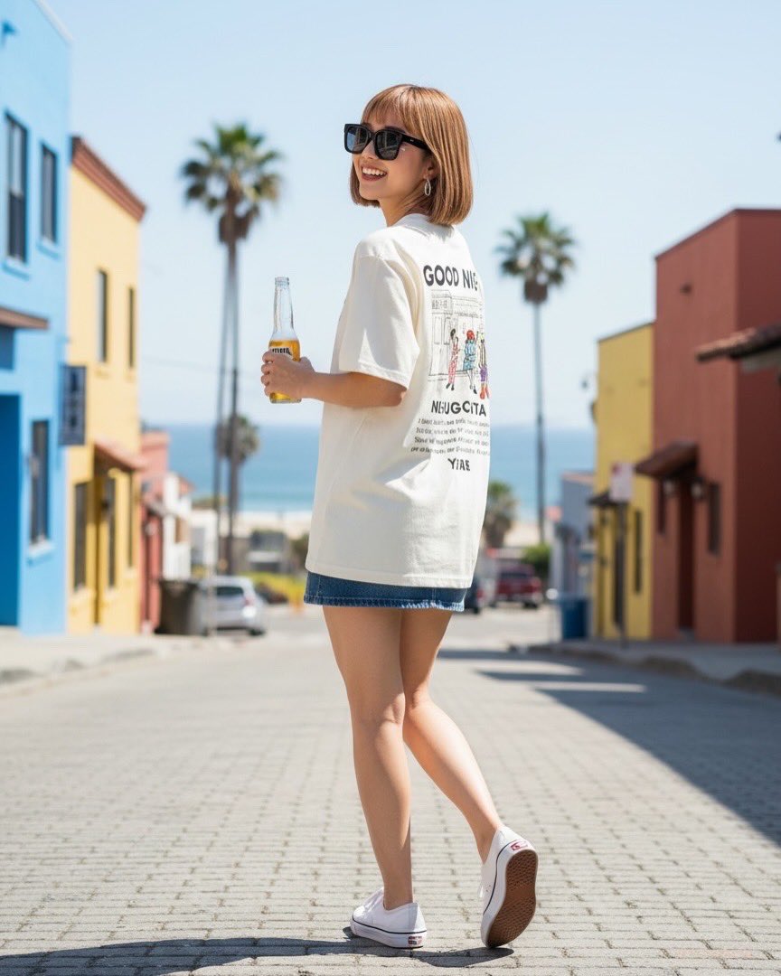 thedaysupplyinc's tweet photo. YOIDORE
ちょっと飲みすぎた夜の、その先。
力の抜けたユーモアを落とし込んだグラフィックTシャツ。

フロント・バックともに、
プリントと刺繍を組み合わせたデザインを採用。

ラフなプリントに、立体感のある刺繍。
異なる質感が重なり、シンプルな中に奥行きを生み出します。 https://t.co/4I14xWzzny