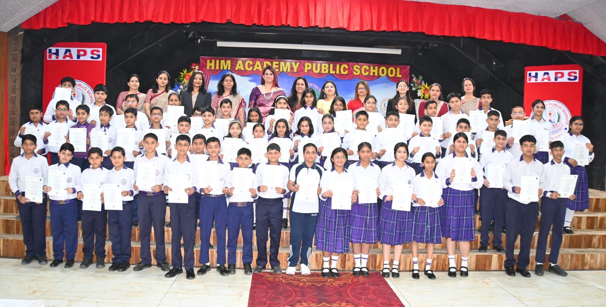 Hapsvnagar's tweet photo. Proud Moment at Him Academy Public School!
#HimAcademyPublicSchool proudly celebrated the remarkable success of its students in the Cambridge Assessment English Examinations. The young achievers were felicitated with certificates, marking their dedication and excellence. https://t.co/AmTvCAw58r