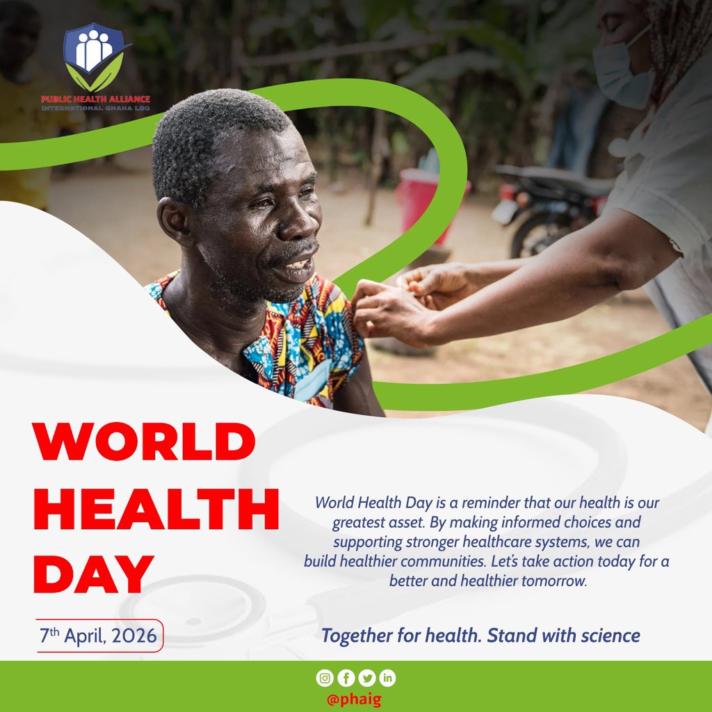 Phaig_Health's tweet photo. World Health Day reminds us: our health is our greatest asset. Let’s act today for a healthier tomorrow. 
#WorldHealthDay #HealthMatters #StayHealthy https://t.co/FoP1749srm