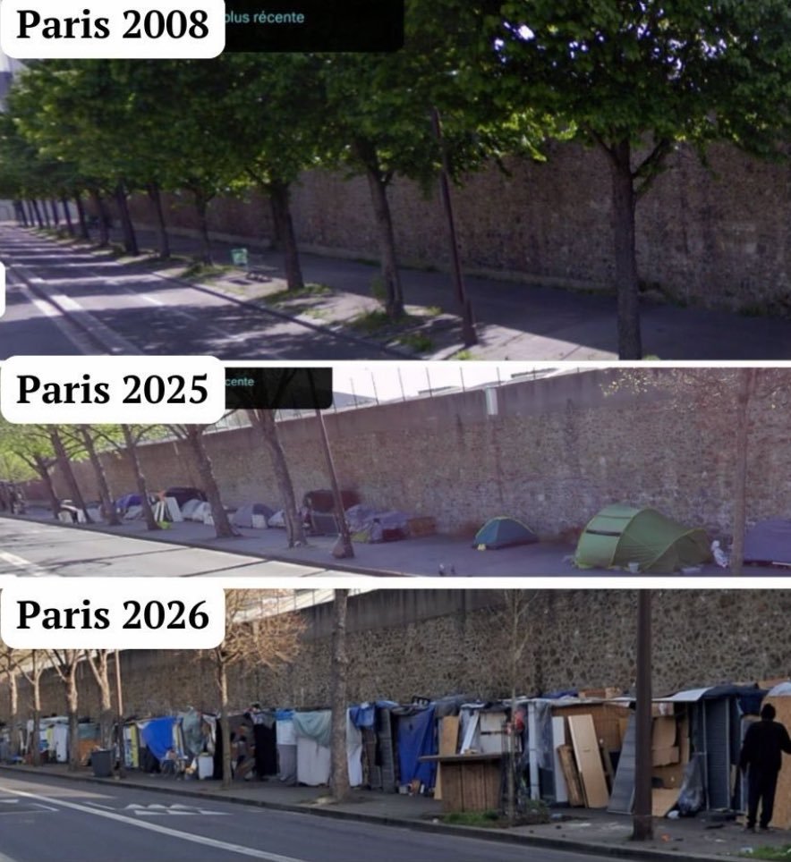 Cet ixième meurtre à coups de couteau s'est produit rue Jean Cocteau dans le 18e, justement celle dont il y a quelques semaines nous avions montré l'évolution.

Ce visuel a fait le tour du monde, des millions du vues. Il a été exploité (et volé) par de très gros comptes MAGA etc.
