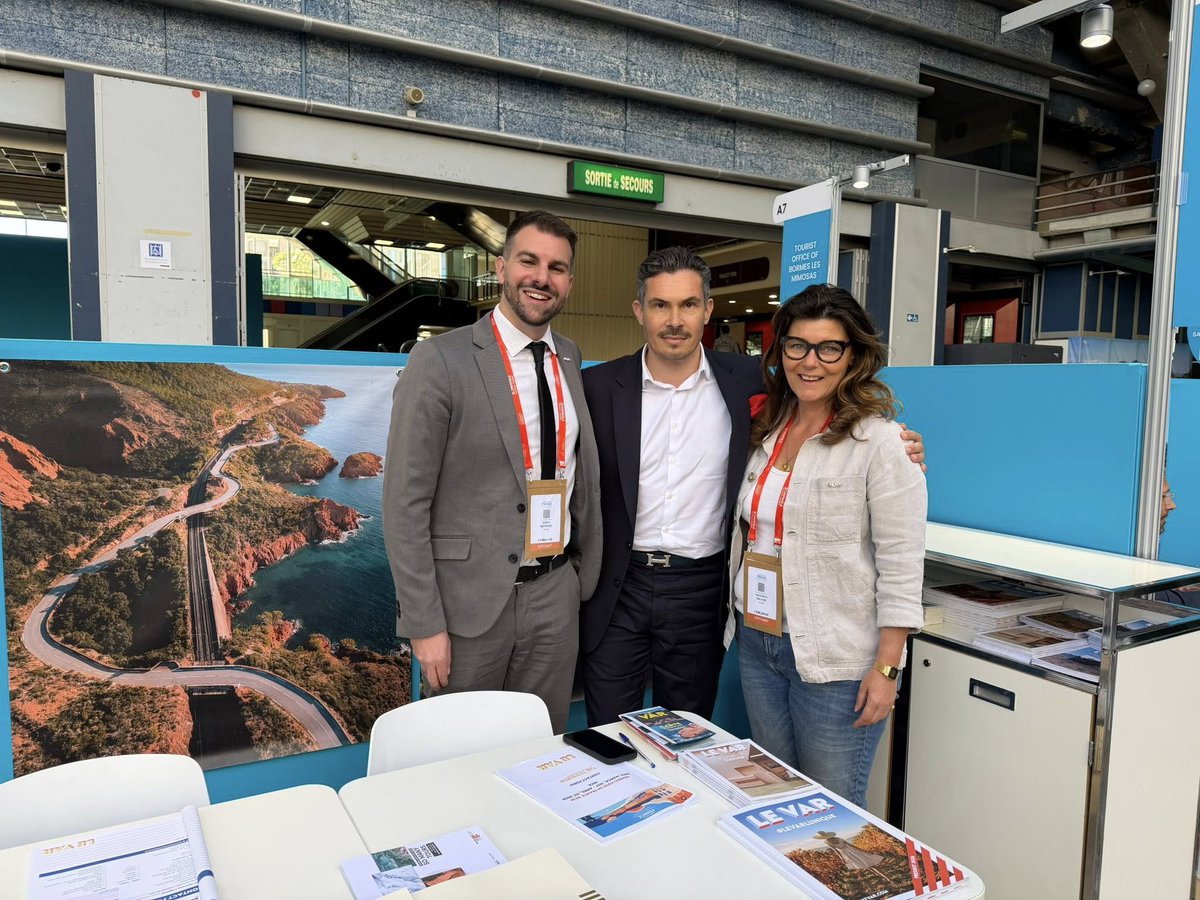 VarTourisme's tweet image. 🌍 RDV en #France des 31/03 &amp;amp; 1/04 à #Nice : @vartourisme y était !

📝 Grand salon de l'intermédiation : ADT &amp;amp; partenaires ont enchainé RDV avec TO étrangers
↔️ Suite logique des prétours organisés dans @Departement_Var du 26 au 29/03

➕d'infos ici : urls.fr/q6RUOw