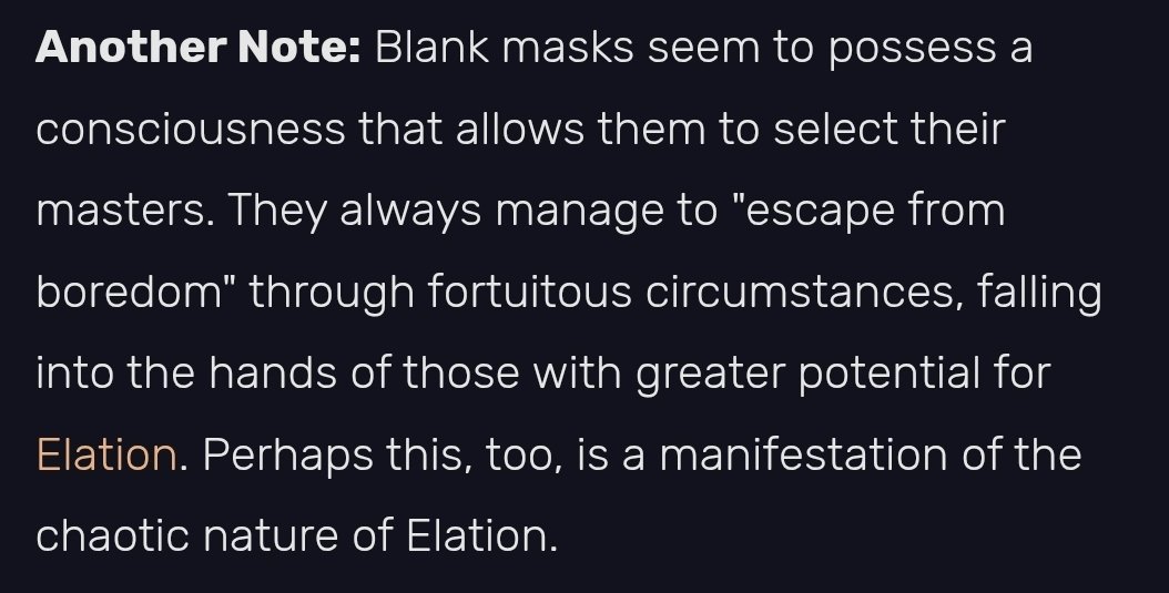 moonelation's tweet image. the supplicant masks sometimes choses the wearer hmm thats not creepy at all