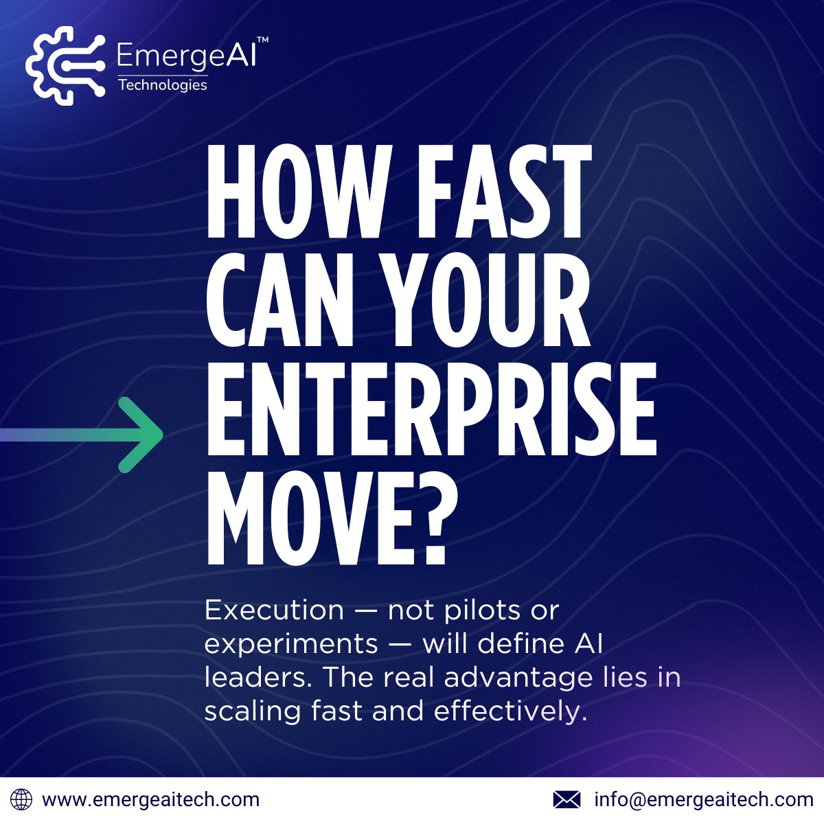 EmergeAI_Tech's tweet photo. 𝐀𝐠𝐞𝐧𝐭𝐢𝐜 𝐀𝐈 𝐢𝐬𝐧’𝐭 𝐜𝐨𝐦𝐢𝐧𝐠. 𝐈𝐭’𝐬 𝐚𝐥𝐫𝐞𝐚𝐝𝐲 𝐞𝐱𝐞𝐜𝐮𝐭𝐢𝐧𝐠.

Enterprises are moving from AI pilots to autonomous execution at scale — where systems don’t just assist, but act.

𝐅𝐨𝐫 𝐝𝐞𝐜𝐢𝐬𝐢𝐨𝐧-𝐦𝐚𝐤𝐞𝐫𝐬, 𝐭𝐡𝐢𝐬 𝐢𝐬 𝐭𝐡𝐞 𝐫𝐞𝐚𝐥 𝐬𝐡𝐢𝐟𝐭: AI as a capability → AI as an execution engine

𝐓𝐡𝐞 𝐨𝐧𝐥𝐲 𝐪𝐮𝐞𝐬𝐭𝐢𝐨𝐧 𝐭𝐡𝐚𝐭 𝐦𝐚𝐭𝐭𝐞𝐫𝐬: How fast can your enterprise move?

EmergeAI Technologies builds AI systems designed for execution — not experimentation.

🌐 https://t.co/bqfS7UWfQ1

#AgenticAI #EnterpriseAI #AITransformation #AILeadership #EmergeAITechnologies