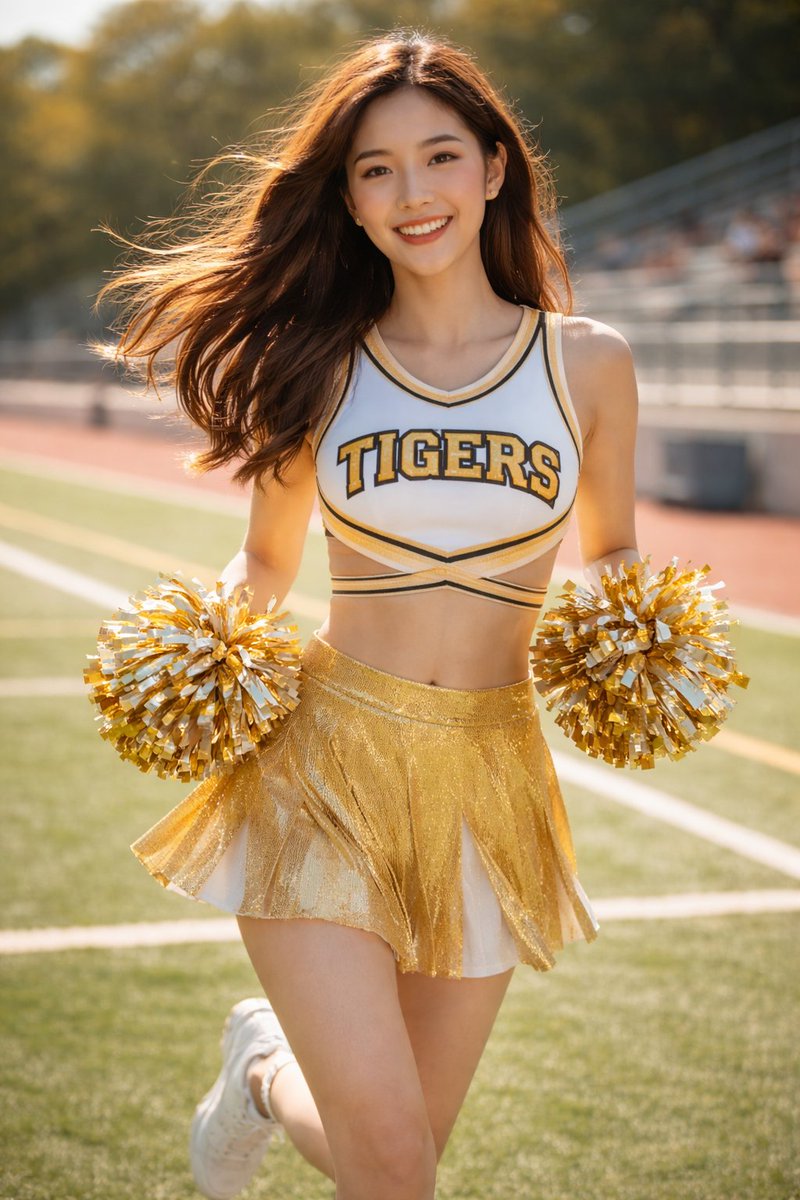 dtsarun01's tweet photo. Young adult cheerleader jogging lightly on a sports field

young adult cheerleader jogging lightly on a sports field.
@grok https://t.co/6i6WOFRBlw