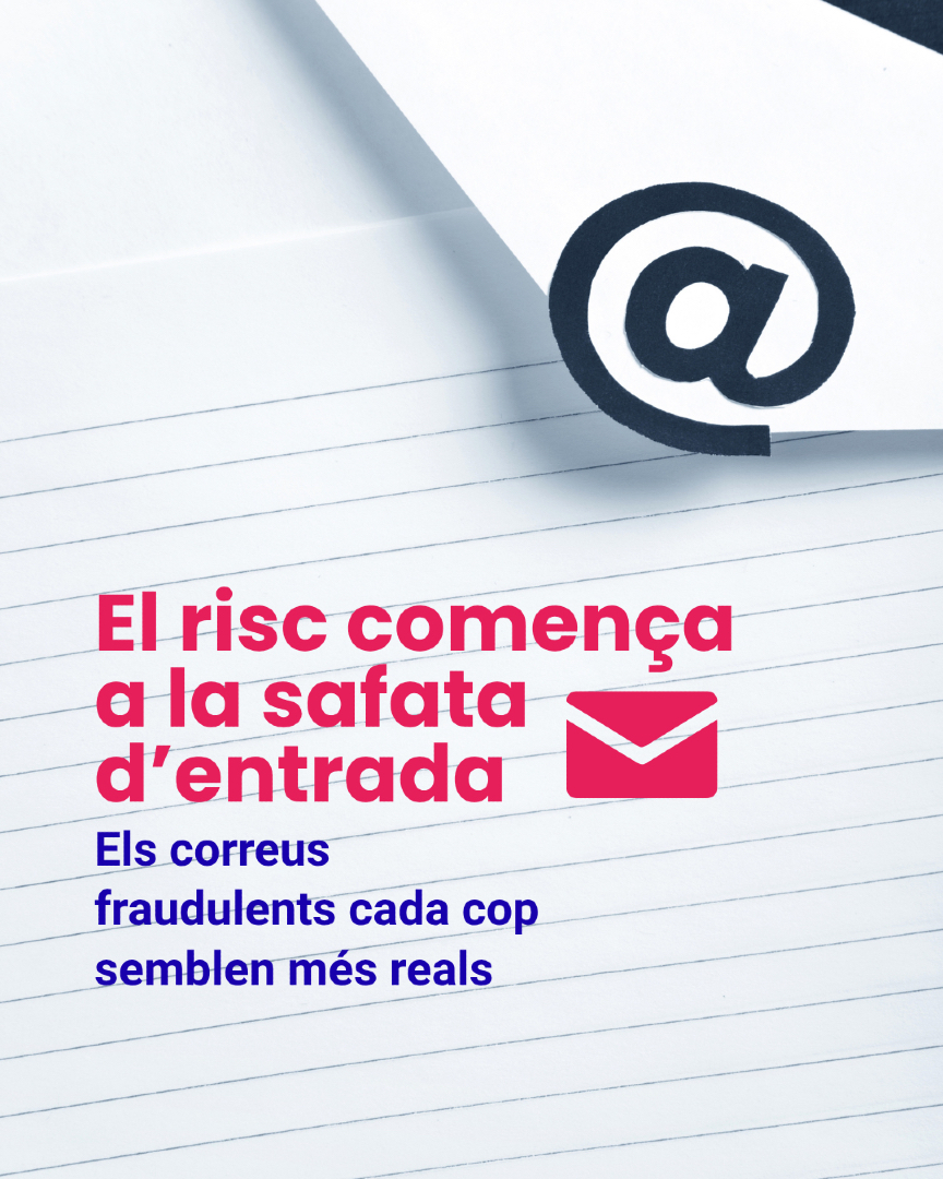 Defensatt's tweet photo. El correu continua sent un dels punts més febles de moltes empreses. 📩
El revisem constantment i, sovint, sense analitzar cada missatge. Els ciberdelinqüents ho saben: avui els correus fraudulents semblen reals, estan ben redactats i s’adapten al dia a dia de l’empresa.

🔎 Desconfia dels correus urgents o fora del normal.
🔗 No cliquis en enllaços sense verificar l’origen.
🔐 Activa sempre el doble factor d’autenticació.

A Defensa’tt ajudem empreses a protegir el correu i a detectar riscos abans que es converteixin en incidents amb:
✔ Programari de ciberseguretat
✔ Formació per detectar estafes
✔ Monitoratge i resposta davant incidents
✔ Suport especialitzat

🛡️ Ciberseguretat al teu abast

#defensatt #ciberseguretat #empreses #seguretadigital #proteccióonline