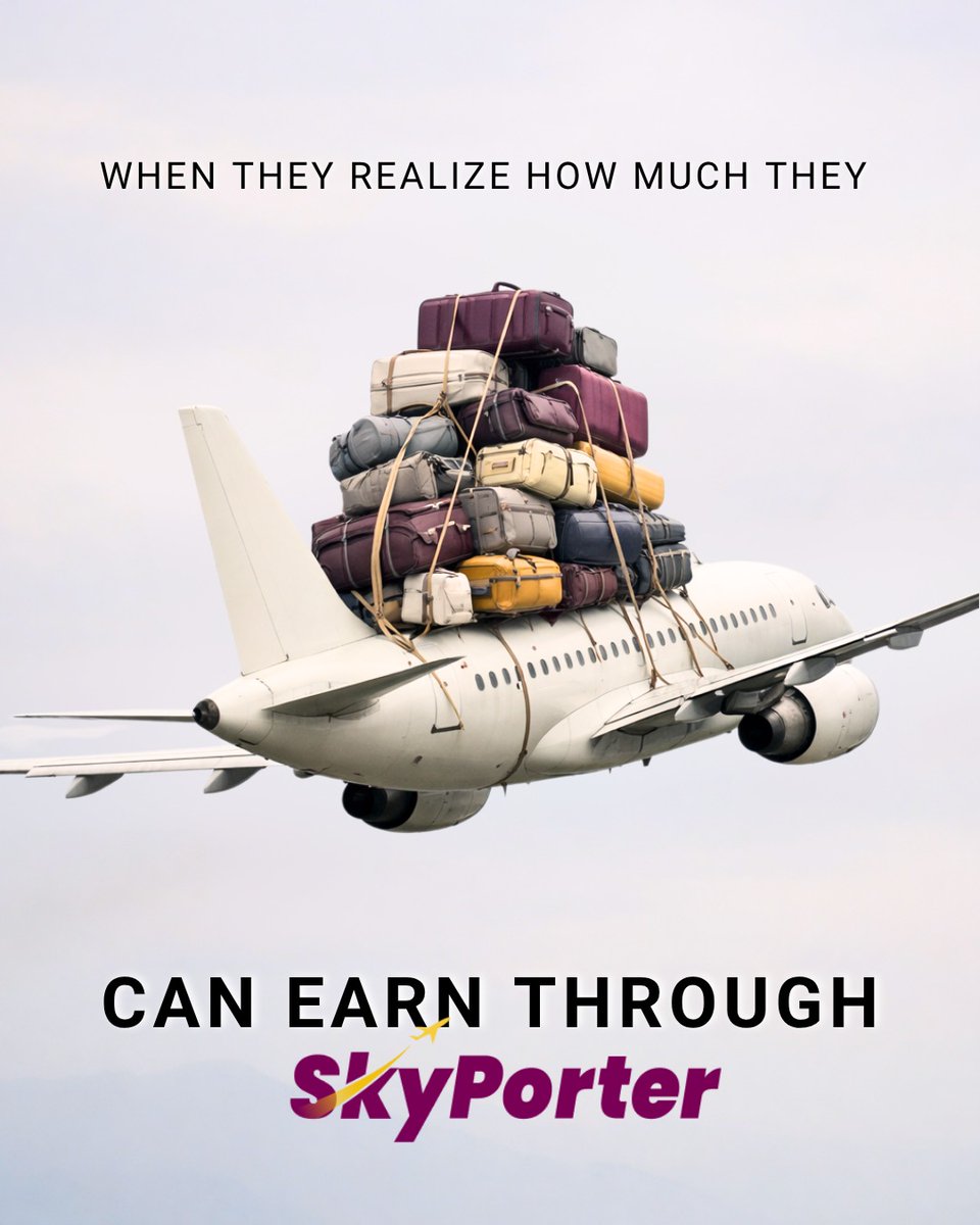 skyporter_us's tweet image. Using every inch of that luggage space huh 😭🧳

Good… because it’s not flying for free anymore 💰✈️

Follow SkyPorter to see how 👀

#travel #earn #deliver #shop #global