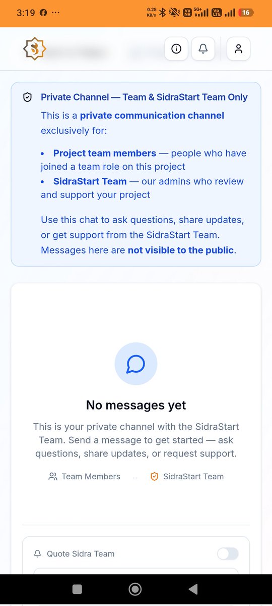 sidra_updates's tweet photo. 🔥 New Feature Unlocked: 🔥 Private Chat 🔥 
✔ Direct team access
✔ Faster support
✔ 100% private communication
Start chatting today!
Now connect directly with team &amp; admins in a secure space.
Ask questions, share updates &amp; get real support — all privately. https://t.co/twnyEdnWYy