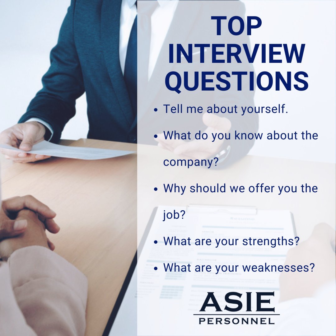 AsiePersonnel's tweet image. #InterviewTip: Practice to answer interview questions effectively.
Click here for more Interview Tips: asie.co.za/job-seekers/

#asiepersonnel #jobinterview #interview #interviewquestions