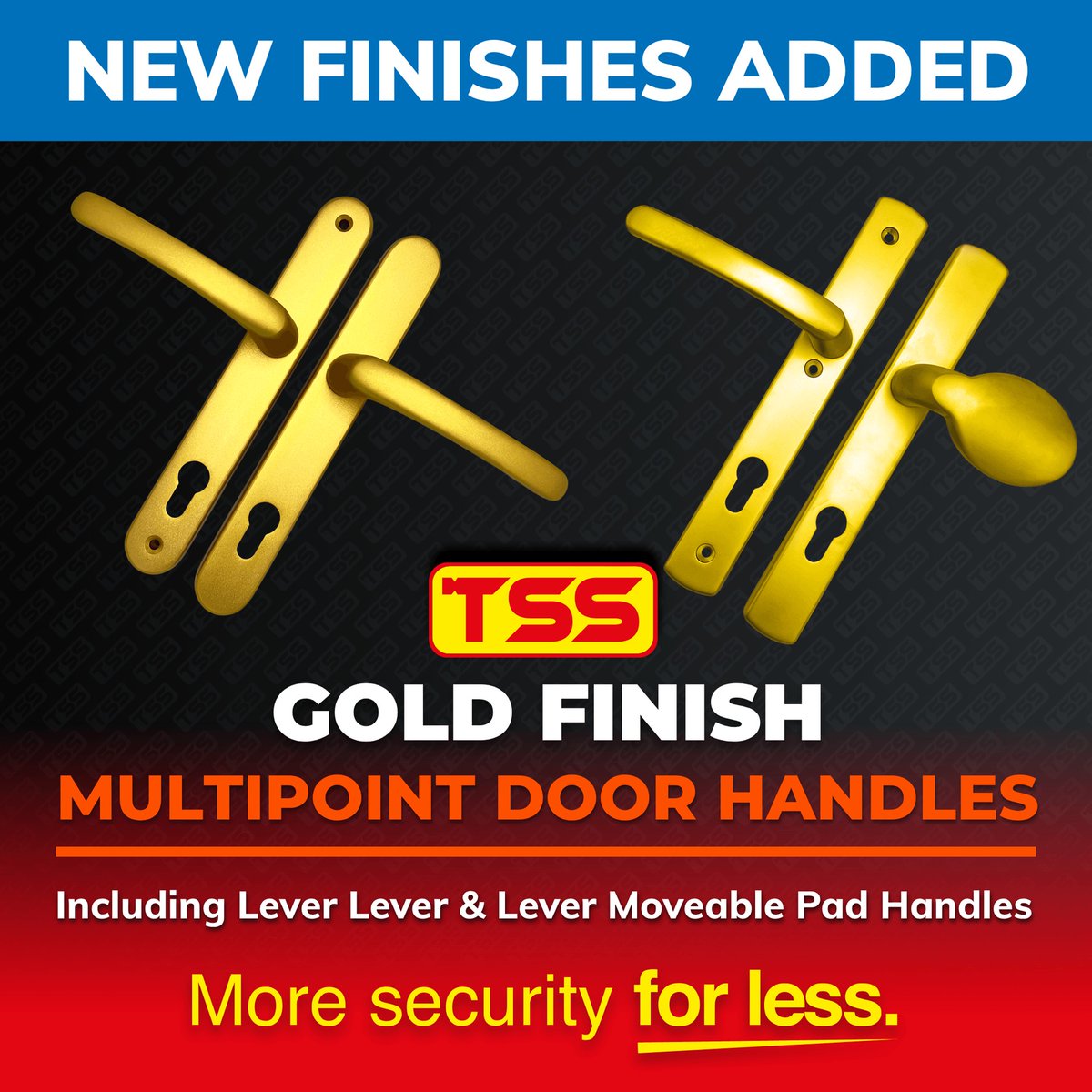 Duffells's tweet photo. Introducing TSS New Gold Finish Multipoint Door Handles

We’re excited to launch new Gold finishes across a wide selection of Multipoint Door Handles.

Discover the range here:
https://t.co/anLb6gacU0

#Duffells #TSSSecurity #GoldDoorHandles #PremiumHardware #DoorHandleDesign https://t.co/zhPDl53Drp