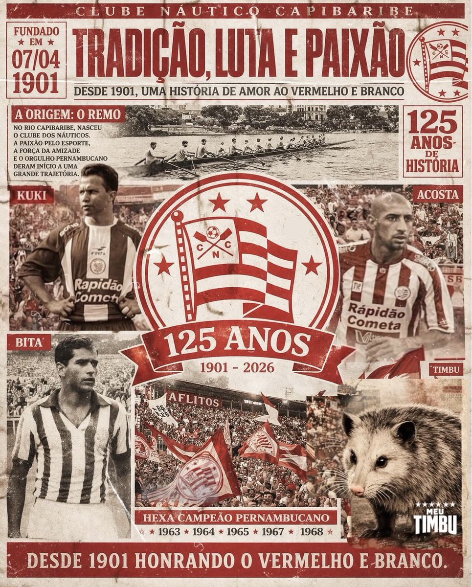 Se eu nascesse mil vezes, em todas elas eu escolheria os aflitos como minha casa. Náutico, ontem, hoje e para sempre. 🐭