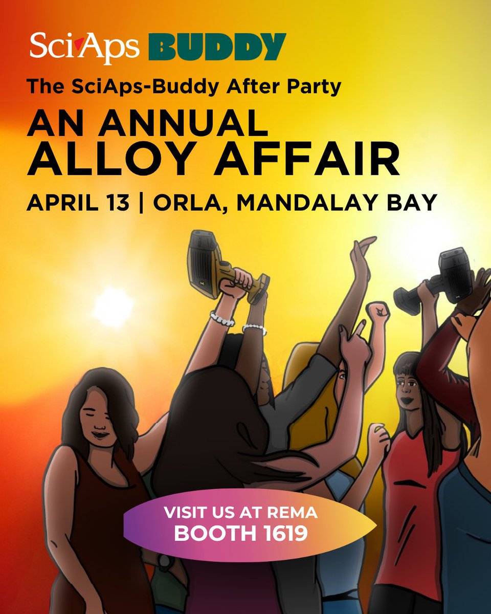 SciAps_Inc's tweet photo. We're one week away! 🔥♻️

The SciAps-Buddy After Party: An Alloy Affair is almost here, and you won’t want to miss it. 

📍 ORLA, Mandalay Bay
🗓 April 13 | 8:30–10:30 PM PDT
🎟 Register here:  https://t.co/K76FzSp0sO

#SciAps #Buddy #AlloyAffair #RecyclingInnovation #ReMA2026 https://t.co/nVDvCX6zXS