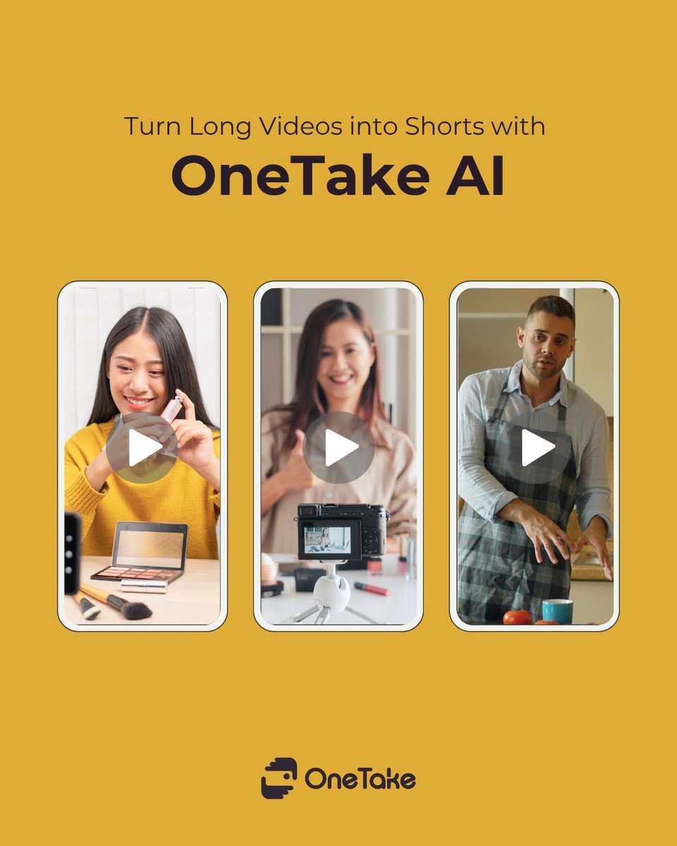 OnetakeAI's tweet photo. Get more content from every video you make.
OneTake AI turns your long-form videos into multiple Shorts, so you can stay consistent and visible.

Try OneTake AI:
🔗 https://t.co/D3hfqNb6lh

 #videotranslationapp #videoeditor #OneTakeAI #OneTake7 https://t.co/DUSDfzh4z5