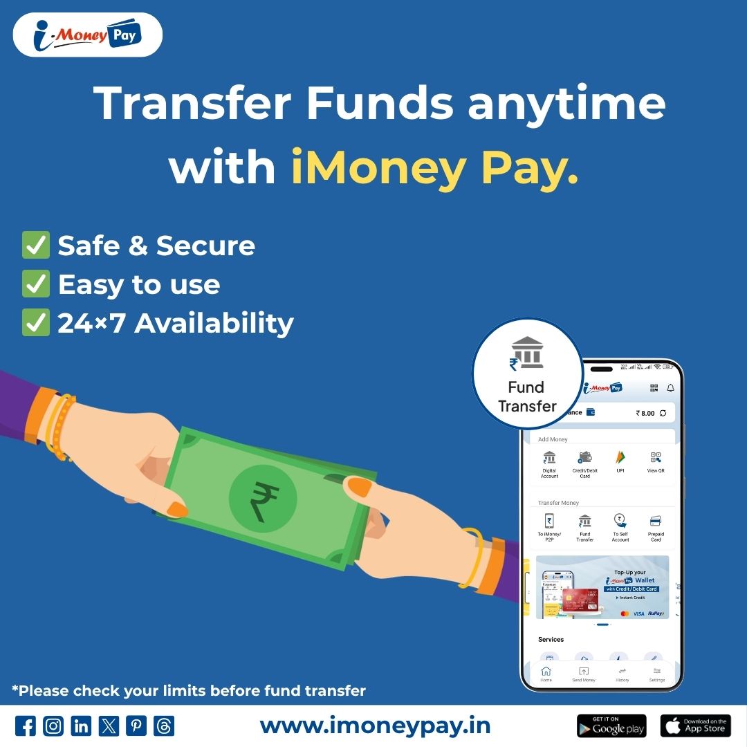 ImoneyPay's tweet photo. Transfer Funds anytime with iMoney Pay.

✅ Safe &amp; Secure
✅ Easy to use
✅ 24×7 Availability https://t.co/shEc7MzxnS