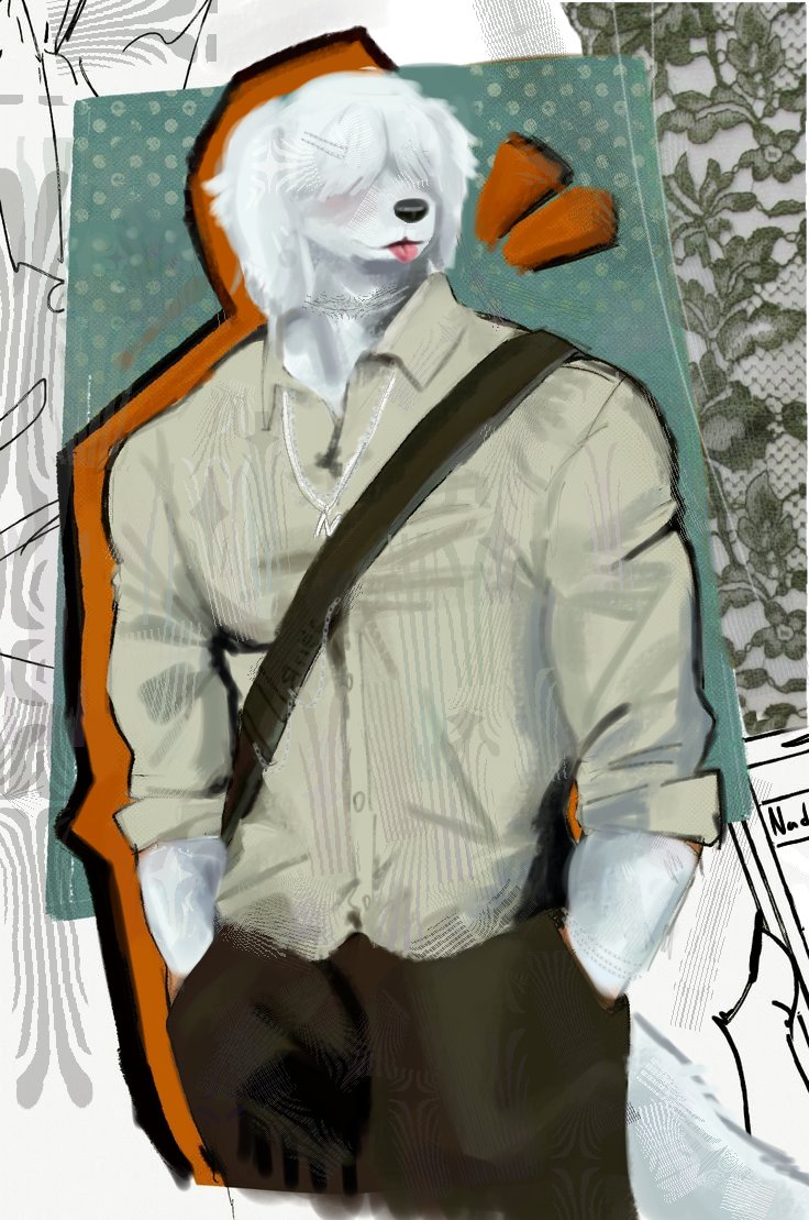 #BEASTARS #Collot
This time I decided to leave Collot dressed🐩.
(And I was inspired by the works from Pinterest again).