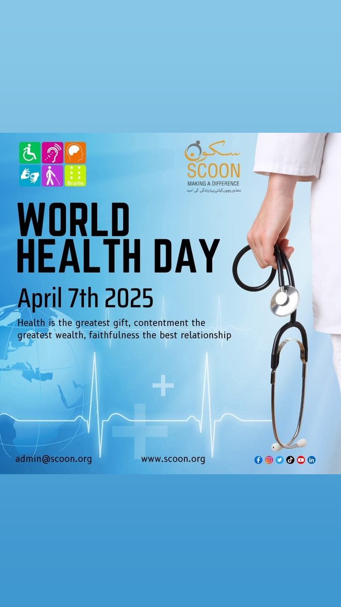 Scoonorg's tweet photo. Today, April 7, we celebrate World Health Day 🌍💚 — a reminder that good health is not a privilege, but a fundamental right for everyone.
Health is more than just the absence of illness. It’s about physical strength, mental well-being, access to care, and supportive communities. Let’s stand together to raise awareness, support healthier lifestyles, and advocate for equal access to healthcare for all.
Small actions can make a big difference — check on your loved ones, prioritize self-care, and spread kindness. Together, we can build a healthier, stronger world.
#WorldHealthDay #HealthForAll #Wellbeing #MentalHealthMatters #StayHealthy #GlobalHealth #HealthyLiving #CareForAll #PublicHealth #TogetherForHealth 
#scoon #makingadifference