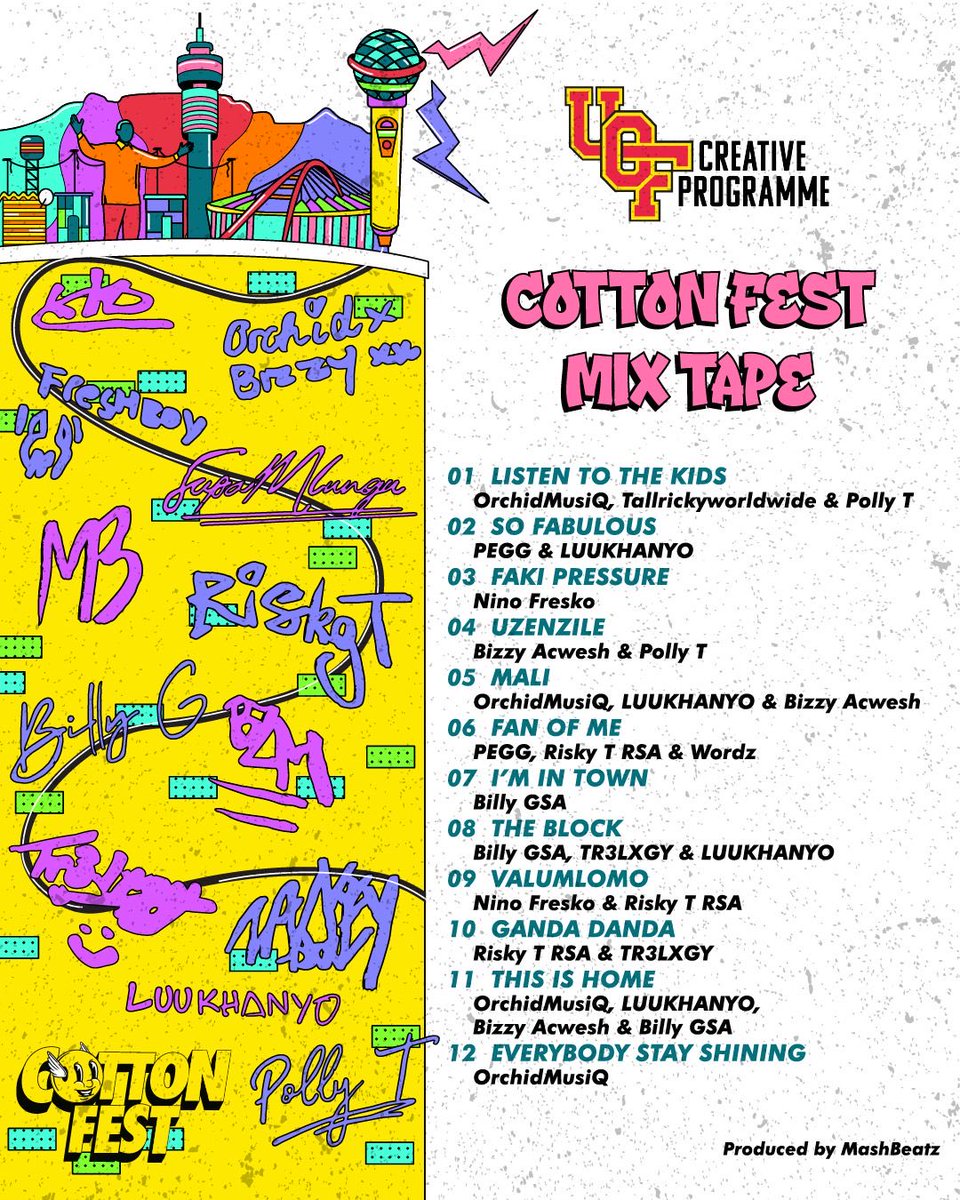 The Department of Music’s composition is here🎓🔥

The UCF Creative Programme presents the Class of 2026’s Cotton Fest Mix Tape - a curated body of work pulled straight from the culture and creatives shaping the moment🌊🎧

Swipe for the full tracklist
Stream on all platforms