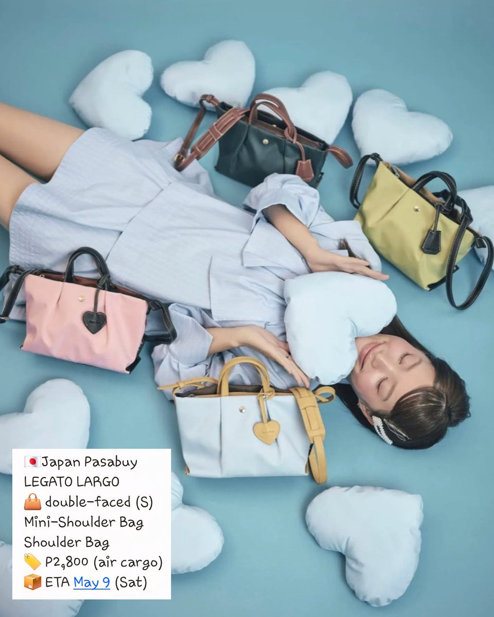 WishlyBoutique's tweet photo. Wts lfb Japan Pasabuy
Legato Largo
Double-faced mini shoulder bag (S) / comfortable shoulder bag
ETA: May 9 (Sat)
Cut-off date: April 12 (Sun)
📩 DM for inquiries

#legatolargo
#PASABUY
#Japanpasabuy
#budolfinds
#everydaybags https://t.co/6xV4Fap6Vs