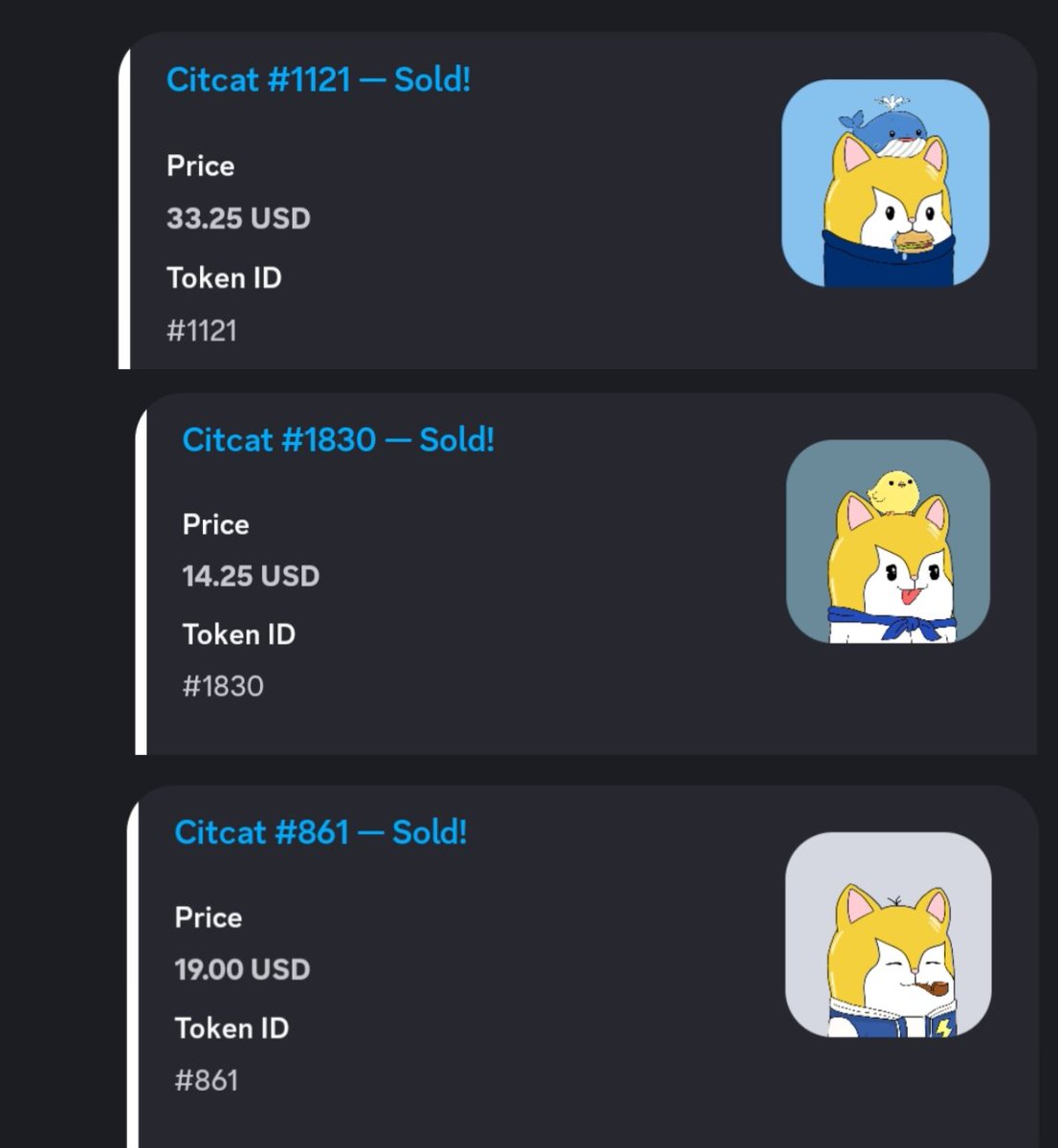 AMAZING! 🙀

The last few Gold Cats sell