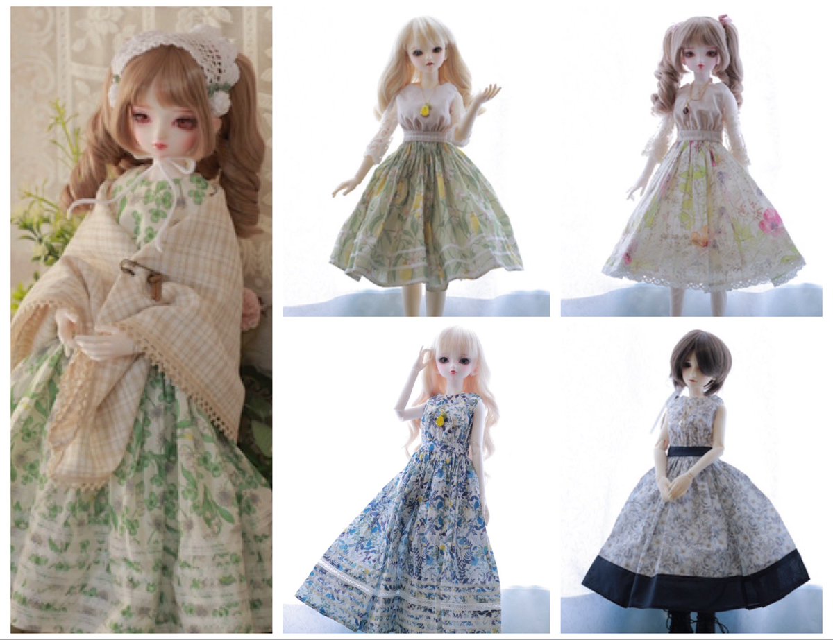 ren_watani_doll's tweet image. 4/19 #アイドール大阪 、ブース確定しました！＞RP

1/4は画像の物を持ち込み予定です。
左の白詰草セット：¥20,000
右側：¥13,000〜¥9,000
全て #myoudoll （L胸さん含む） #SDM #MDD さん、 #LittleMonica 着用可能です。

#ALL_FOR_ONE_Doll #mellow_makeup #うずことアイ