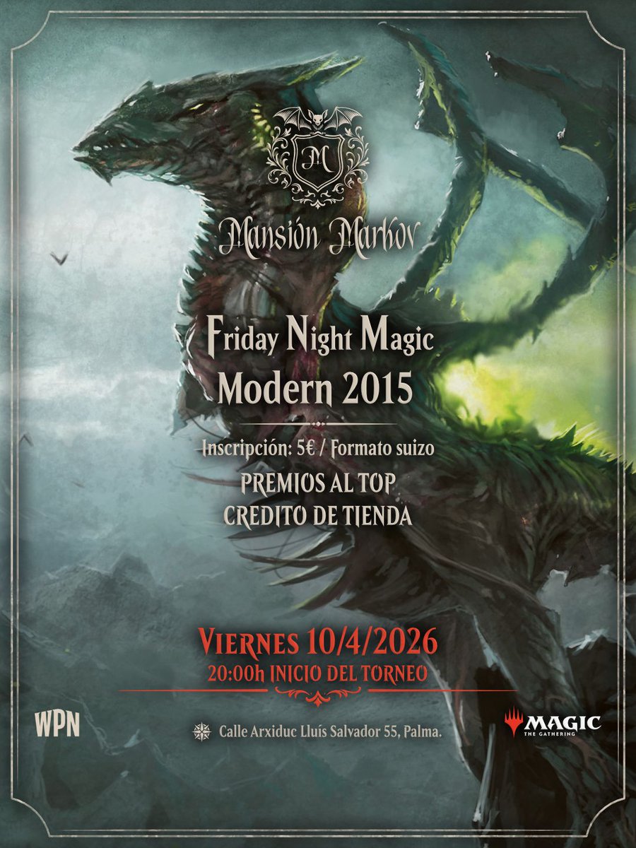 MansionMarkov's tweet photo. Eventos semana 6/4/26-12/4/26 https://t.co/wJppIDRkzP